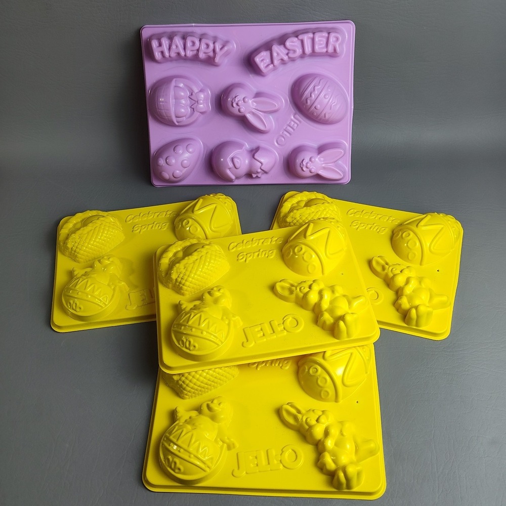 Jello Jell-O Jigglers Molds. Easter Egg Celebrate Spring Happy Easter Rabbit Lot